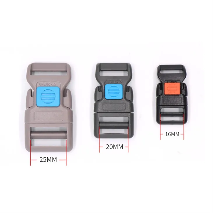 Plastic Pet Collar Side Release Buckle With Lock